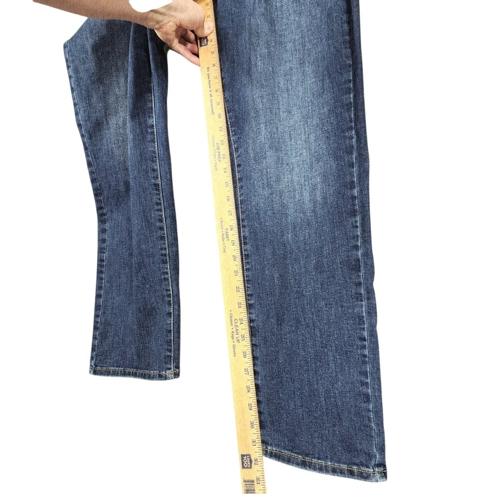 Lucky Brand 410 Athletic‎ Straight Jeans 36(38)x32 Mens Dark Wash Denim Stretch